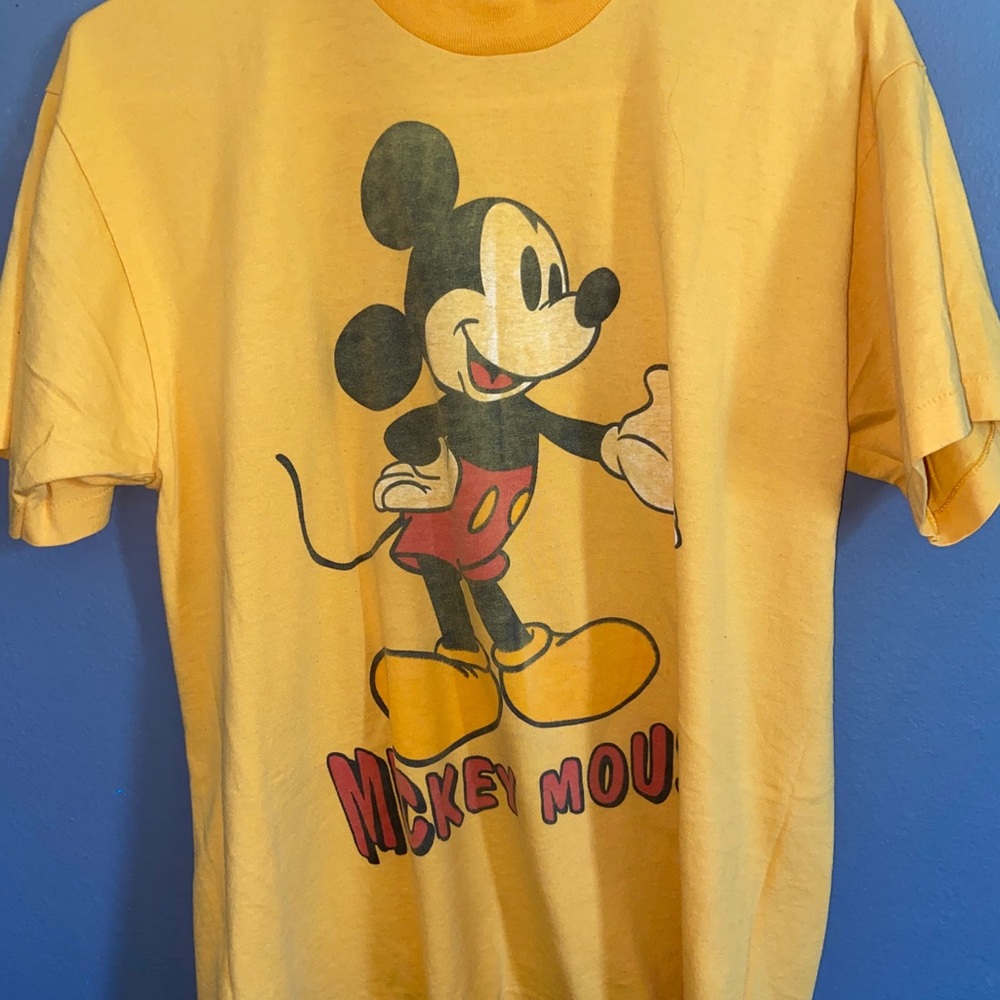 yellow mickey mouse shirt